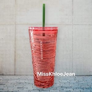 - Starbucks 2022 Fall ‘Hammered Begonia’ Pink Glass Cold Cup Tumbler